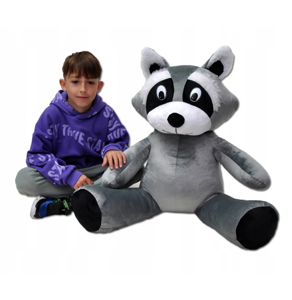 Large Plush Raccoon Teddy for Kids