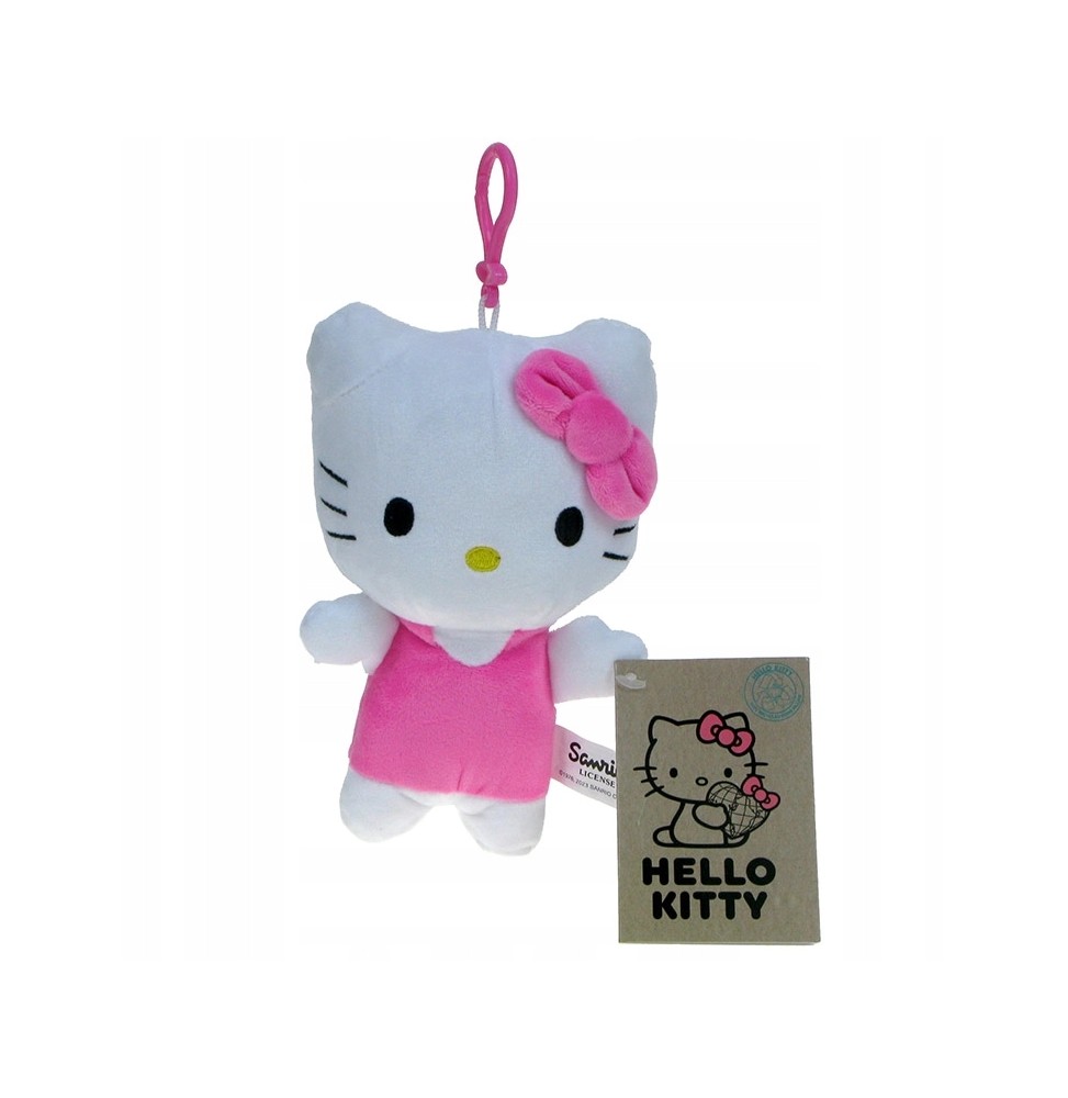 Hello Kitty Plush Toy with Keychain 18 cm Pink