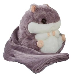 Gray Hamster with Blanket 100x150cm for Kids