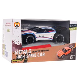 Autko metalowe speed 1:20 r/c białe - zabawka zdalnie sterowana