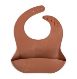 Filibabba Squirrel Silicone Bib for Kids