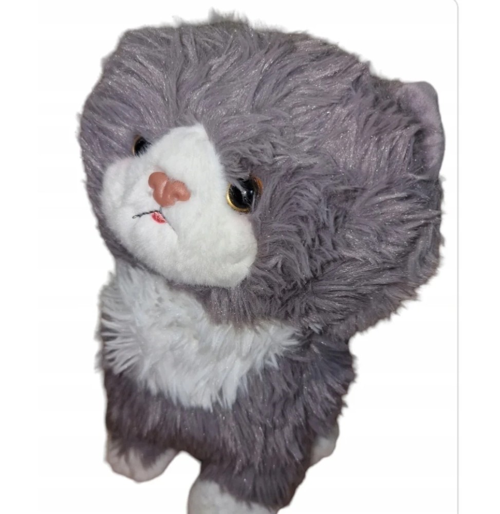 25 cm Gray Plush Kitten for Kids