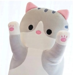 Long Plush Cat 70 cm Gray