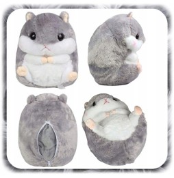 Hamster with Blanket 3in1 Gray Plush