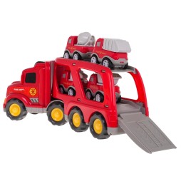 Tow Truck and Fire Truck Vehicle Set for Kids