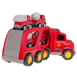 Tow Truck and Fire Truck Vehicle Set for Kids