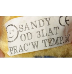 Żółty jeż mrówkojad maskotka Sandy