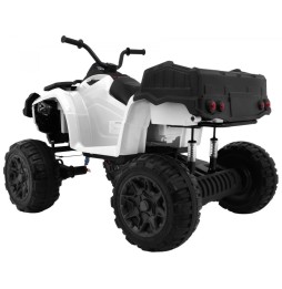 Quad XL ATV electric pentru copii alb 4x4 audio LED