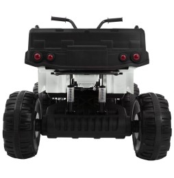 Quad XL ATV electric pentru copii alb 4x4 audio LED