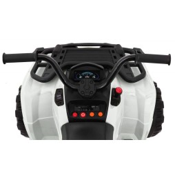 Quad XL ATV electric pentru copii alb 4x4 audio LED