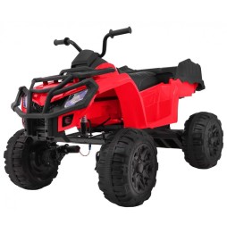 Red XL ATV Quad for Kids - 4x4 Drive, LED Audio