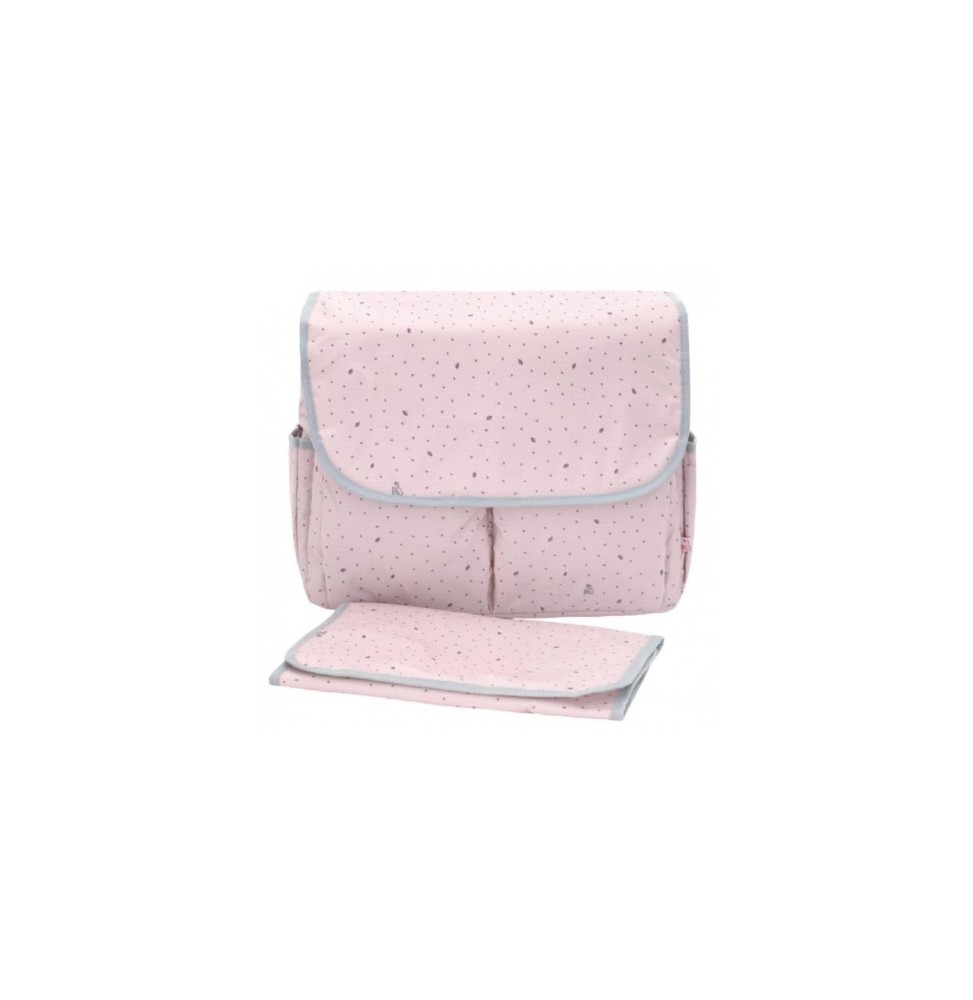 Geanta practica pentru carucior Flap Bag Leaf Pink