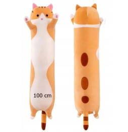 Beige Cat Plush Pillow 100 cm