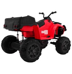 Red XL ATV Quad for Kids - 4x4 Drive, LED Audio