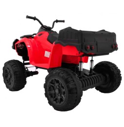 Red XL ATV Quad for Kids - 4x4 Drive, LED Audio