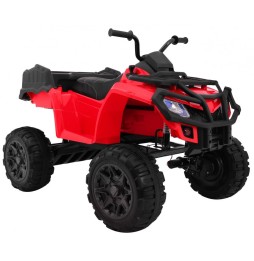 Red XL ATV Quad for Kids - 4x4 Drive, LED Audio