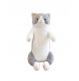 Long Ashy Gray Cat Plush Toy 35 cm