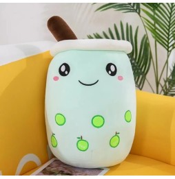 Jucărie Bubble Tea verde zâmbitor 50 cm