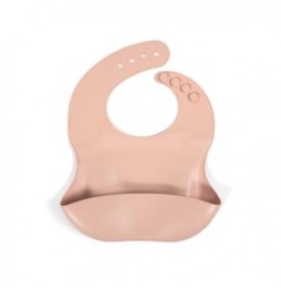 Filibabba Silicone Bib with Pocket Blush