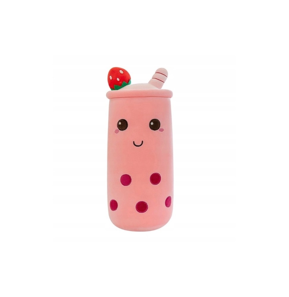 Bubble Tea Plush Pillow 45 cm Pink