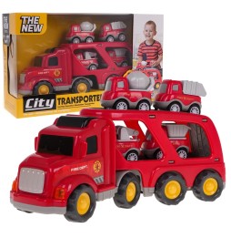 Tow Truck and Fire Truck Vehicle Set for Kids