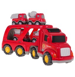 Tow Truck and Fire Truck Vehicle Set for Kids