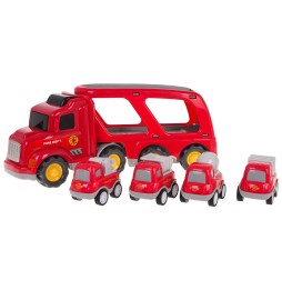 Tow Truck and Fire Truck Vehicle Set for Kids