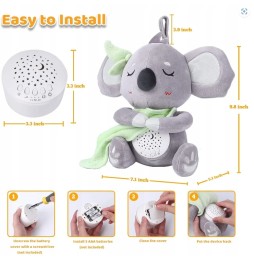 Koala with White Noise Night Lamp Projector