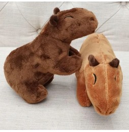 Plush Capybara Toy Dark Brown 20cm