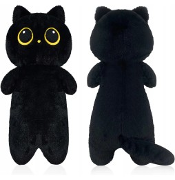 Plush Cat Pillow 90cm Black