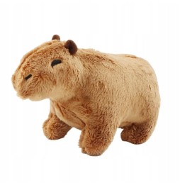 Plush Capybara Toy Dark Brown 20cm