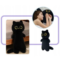 Plush Cat Pillow 90cm Black