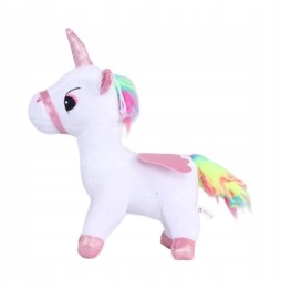 Biała maskotka jednorożec 27 cm