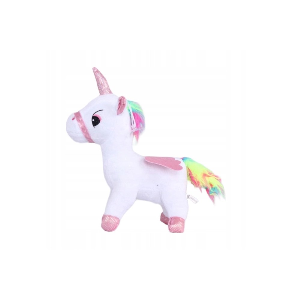 Biała maskotka jednorożec 27 cm Biała maskotka jednorożec 27 cm