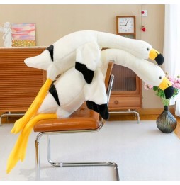 White Flamingo Plush Pillow 90 cm