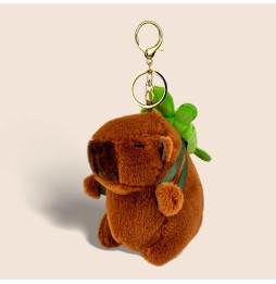 Capybara Plush Keychain with Backpack