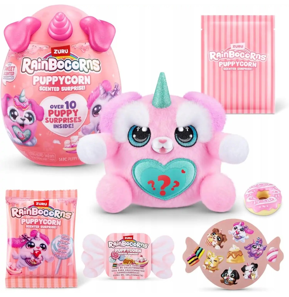 Rainbocorns Puppycorn câine roz surpriză