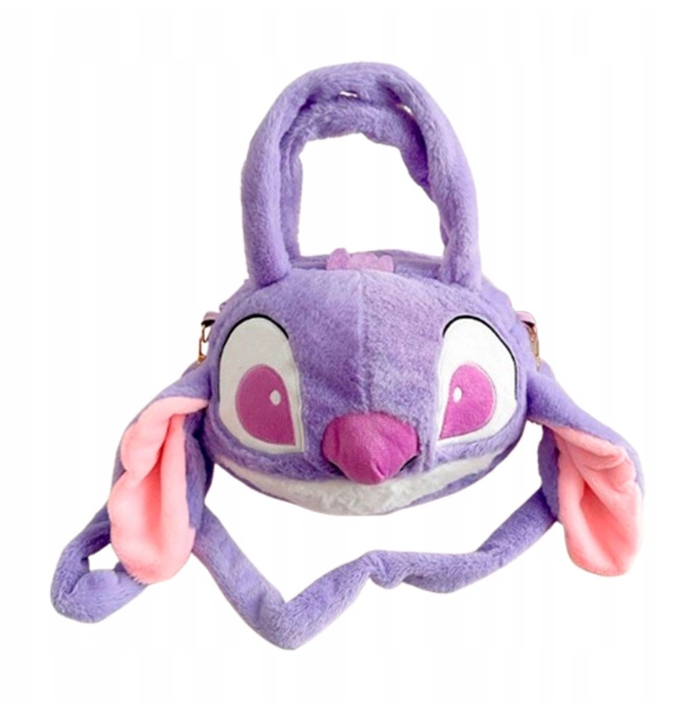 Purple Plush Stitch Tote Bag for Kids