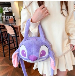 Fioletowa torebka pluszowa Stitch dla dzieci