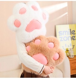 Paw-Shaped Plush Cushion 45cm