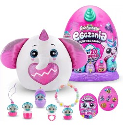 Set Rainbocorns Eggzania cu elefant de plus