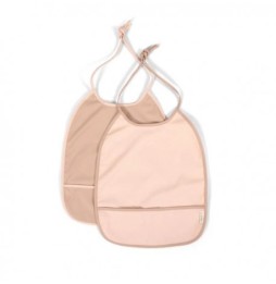 Filibabba Tie Bib 2 pcs. peach-blush