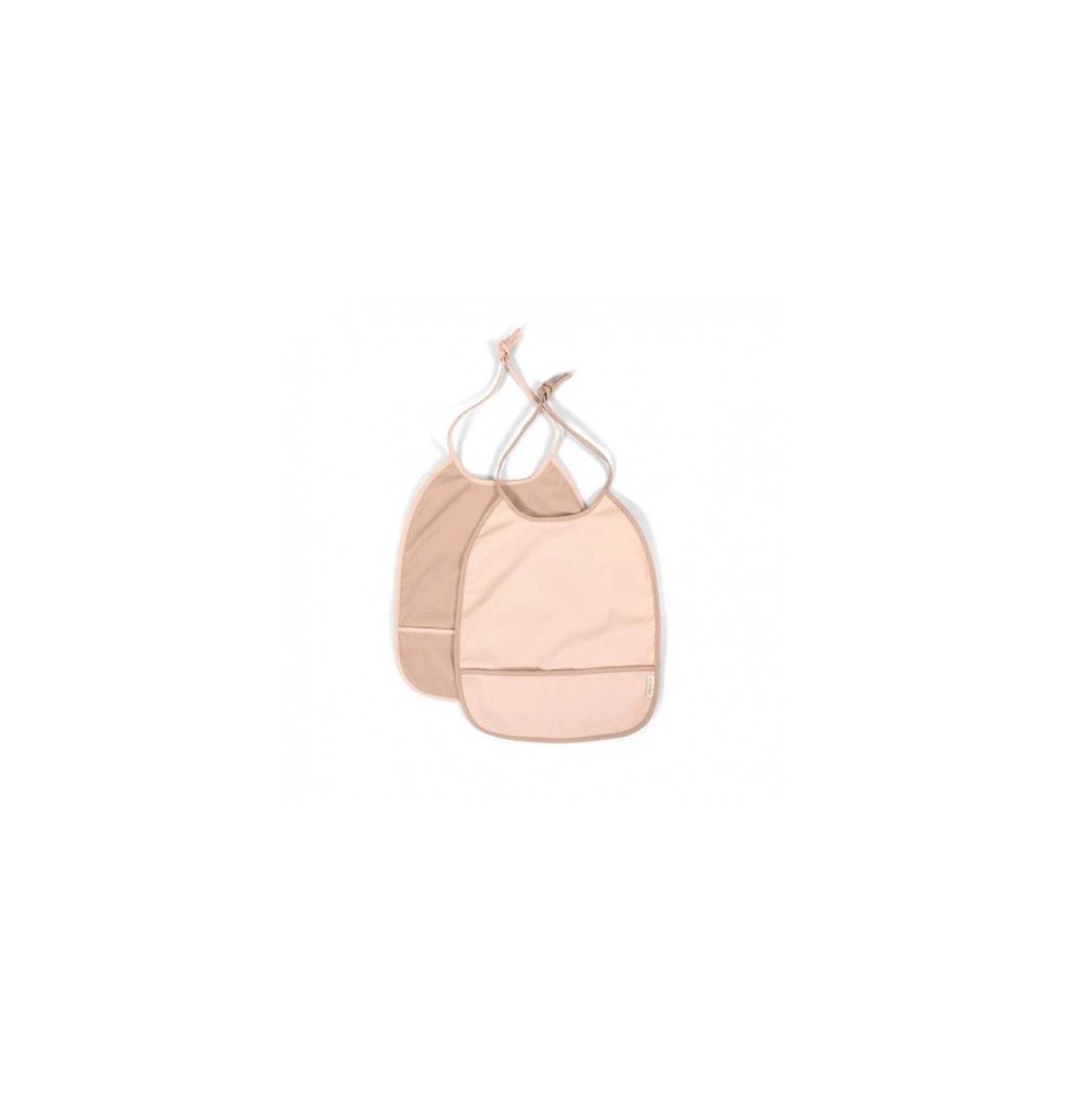 Filibabba Tie Bib 2 pcs. peach-blush