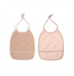 Filibabba Tie Bib 2 pcs. peach-blush