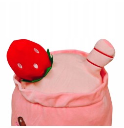 Strawberry Bubble Tea Pillow 60 cm