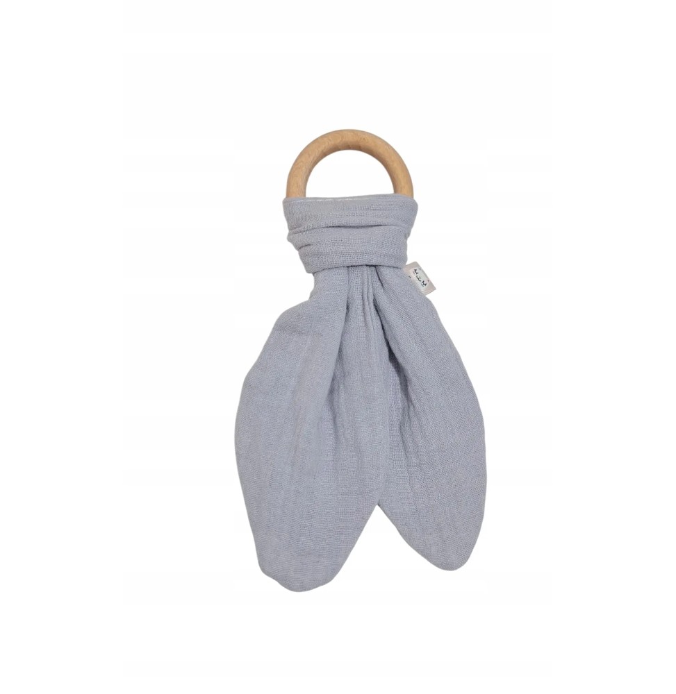 Wooden Teether with Muslin Ears