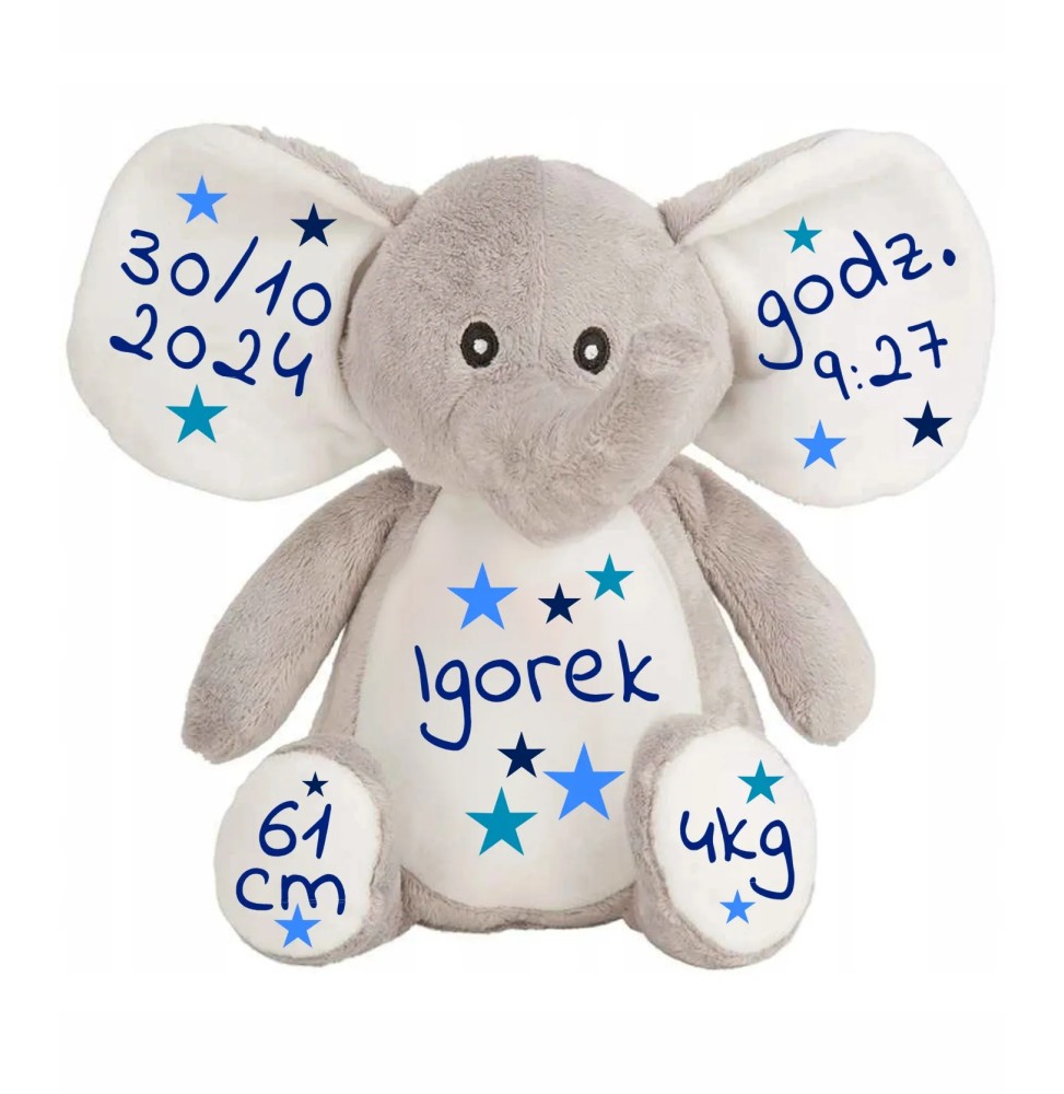 Personalized Elephant Plush Toy for Kids