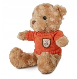 Miś kudłaty 22cm pomarańczowy sweterek dla dzieci