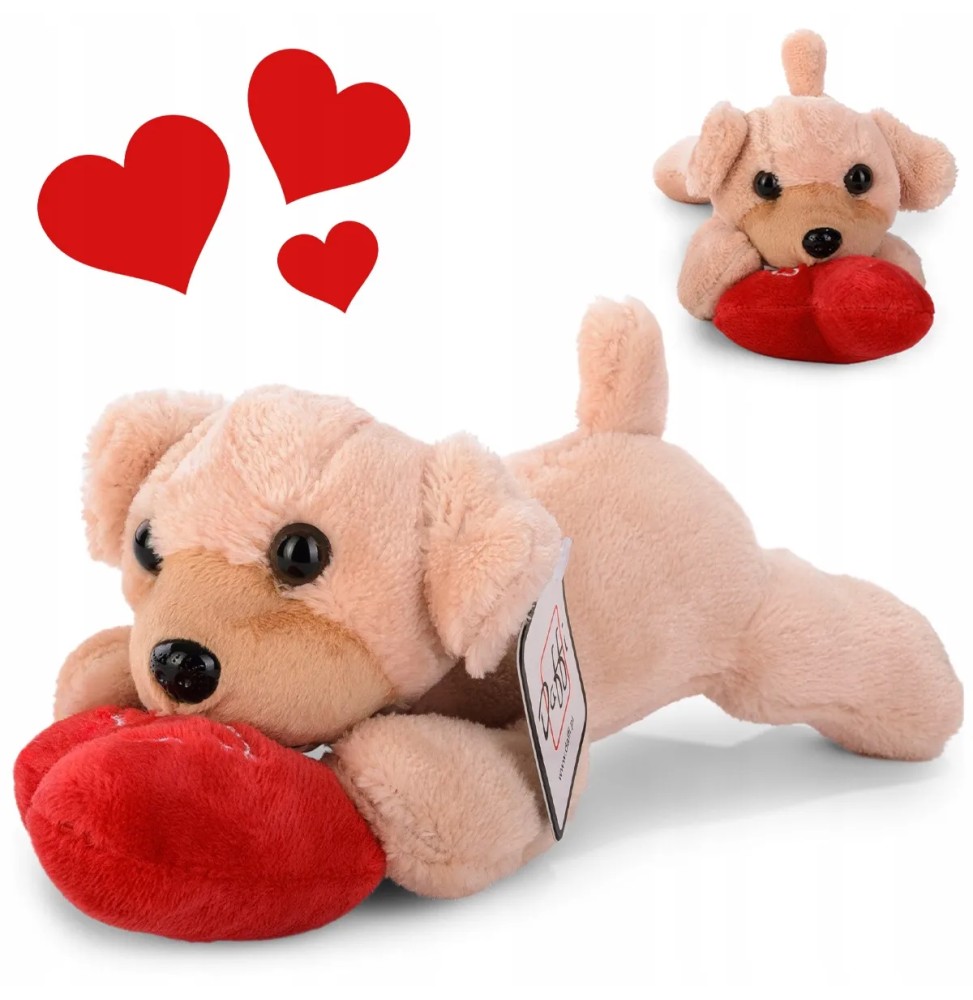 Adorable Puppy with Heart for Valentine's Day