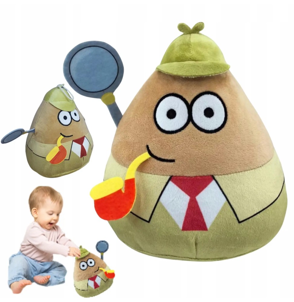 Mascota Pou Detectiv de Pluș 20 cm